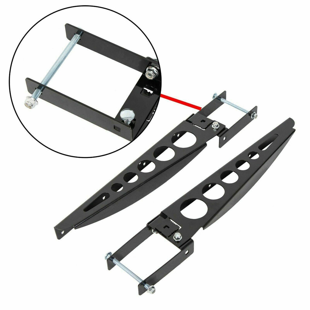 RV 4'' Square Rear Bumper Mounted Cargo Box Generator Tray Support Arms Bracket