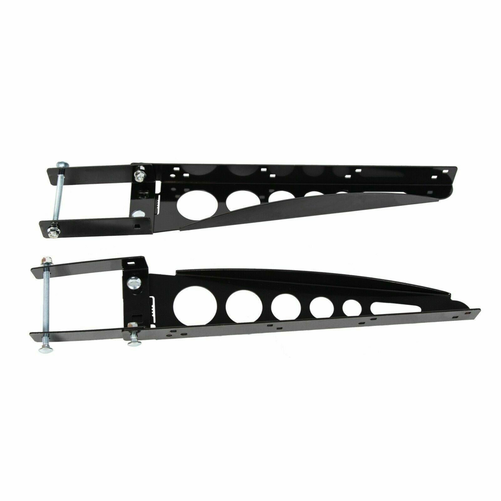 RV 4'' Square Rear Bumper Mounted Cargo Box Generator Tray Support Arms Bracket