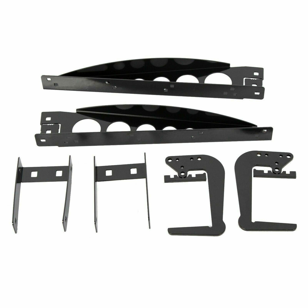 RV 4'' Square Rear Bumper Mounted Cargo Box Generator Tray Support Arms Bracket