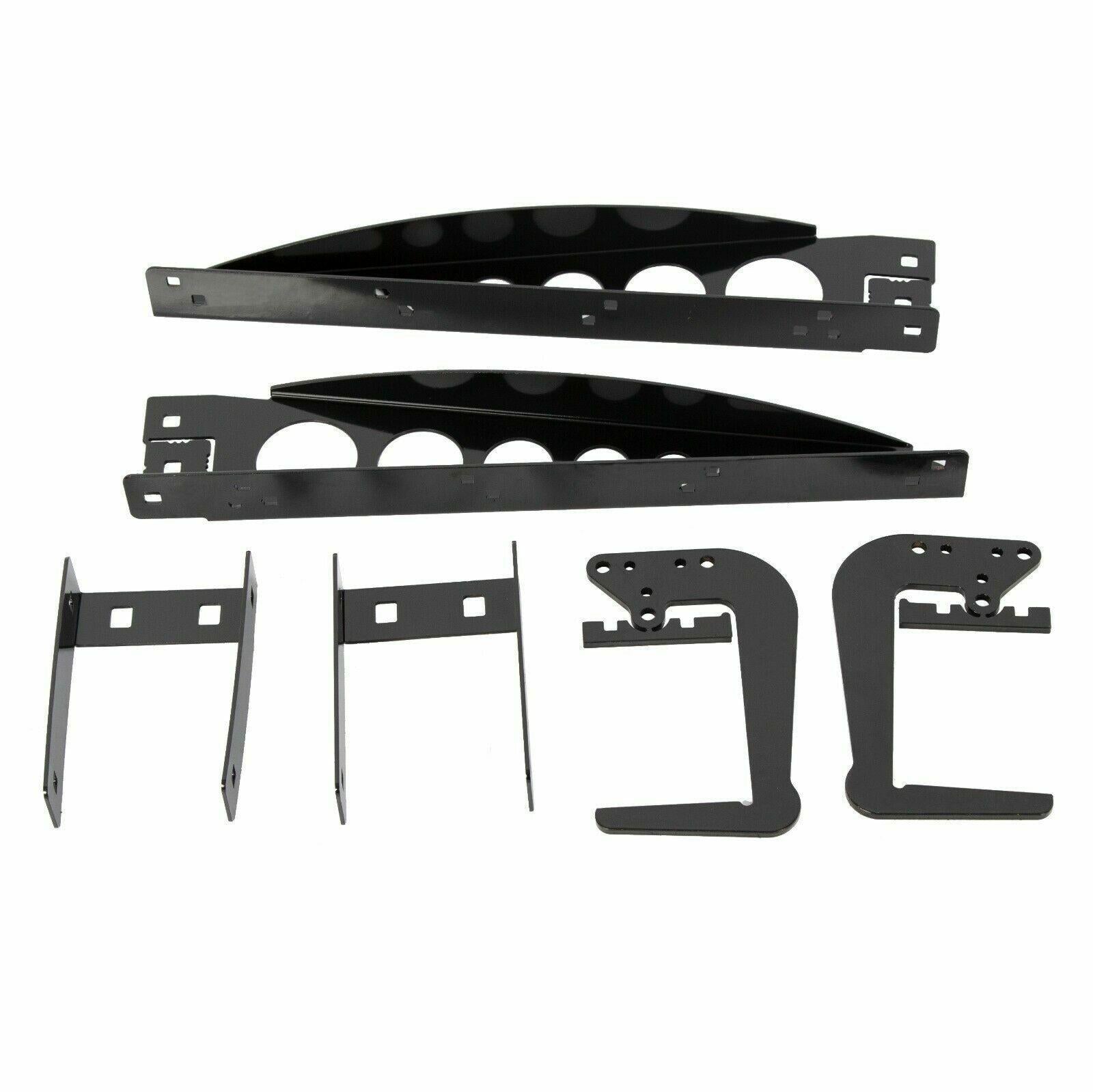 RV 4'' Square Rear Bumper Mounted Cargo Box Generator Tray Support Arms Bracket