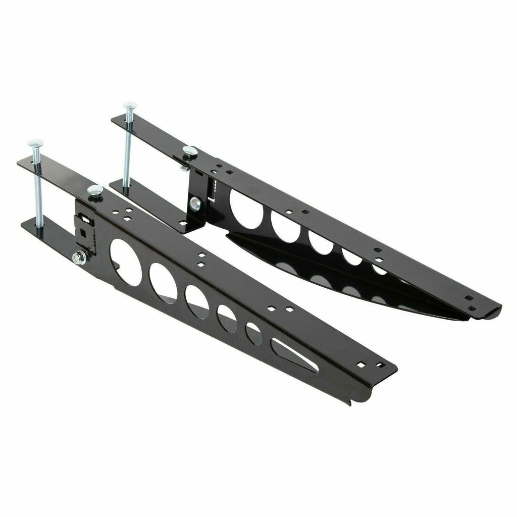 RV 4'' Square Rear Bumper Mounted Cargo Box Generator Tray Support Arms Bracket