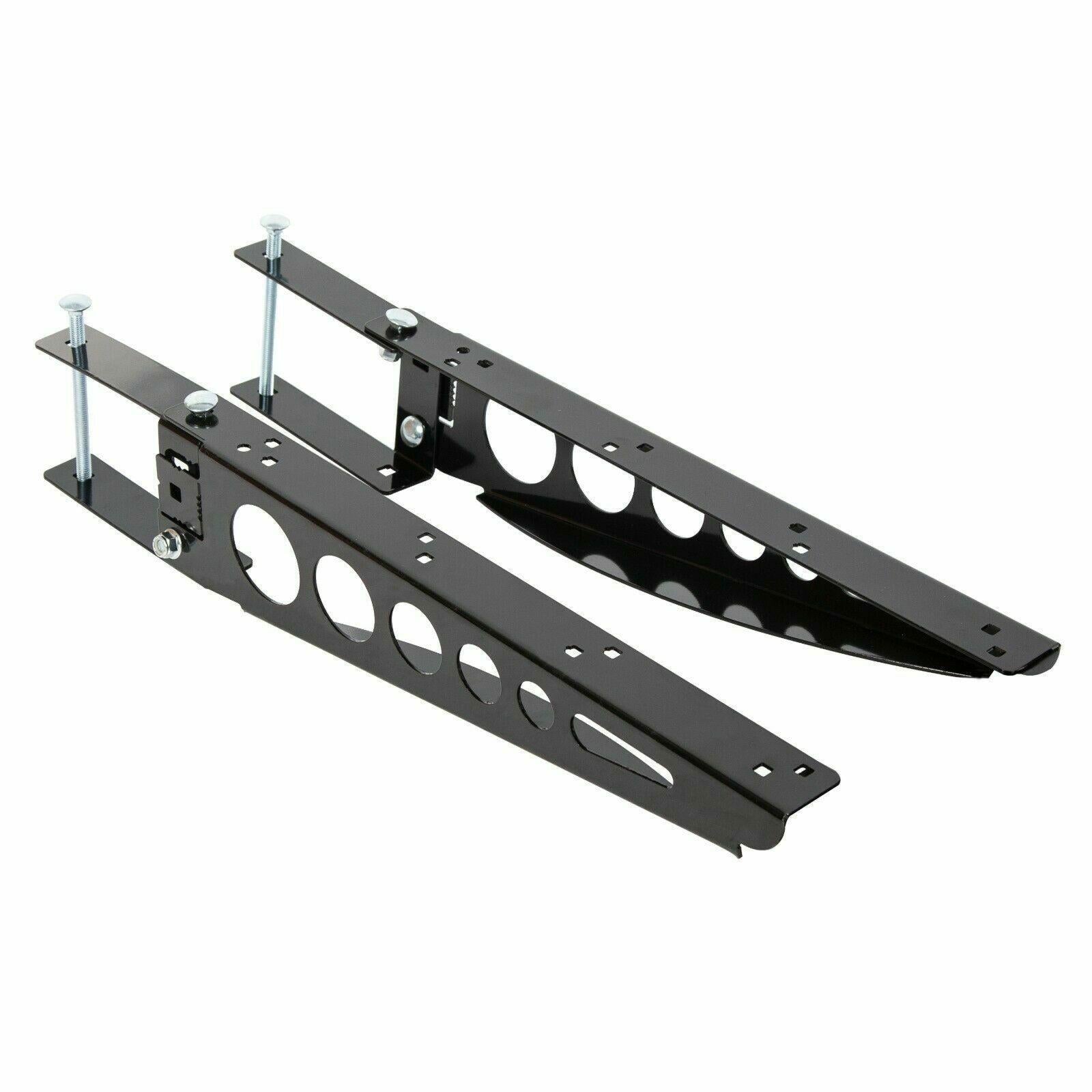 RV 4'' Square Rear Bumper Mounted Cargo Box Generator Tray Support Arms Bracket