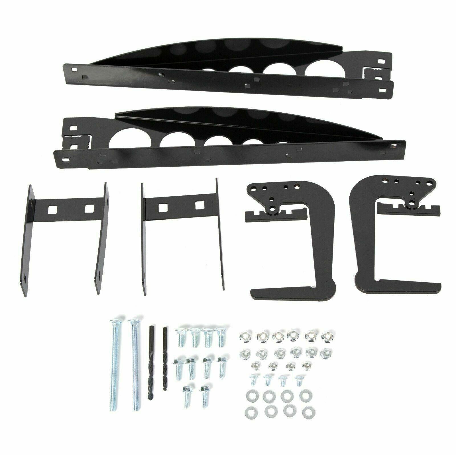 RV 4'' Square Rear Bumper Mounted Cargo Box Generator Tray Support Arms Bracket