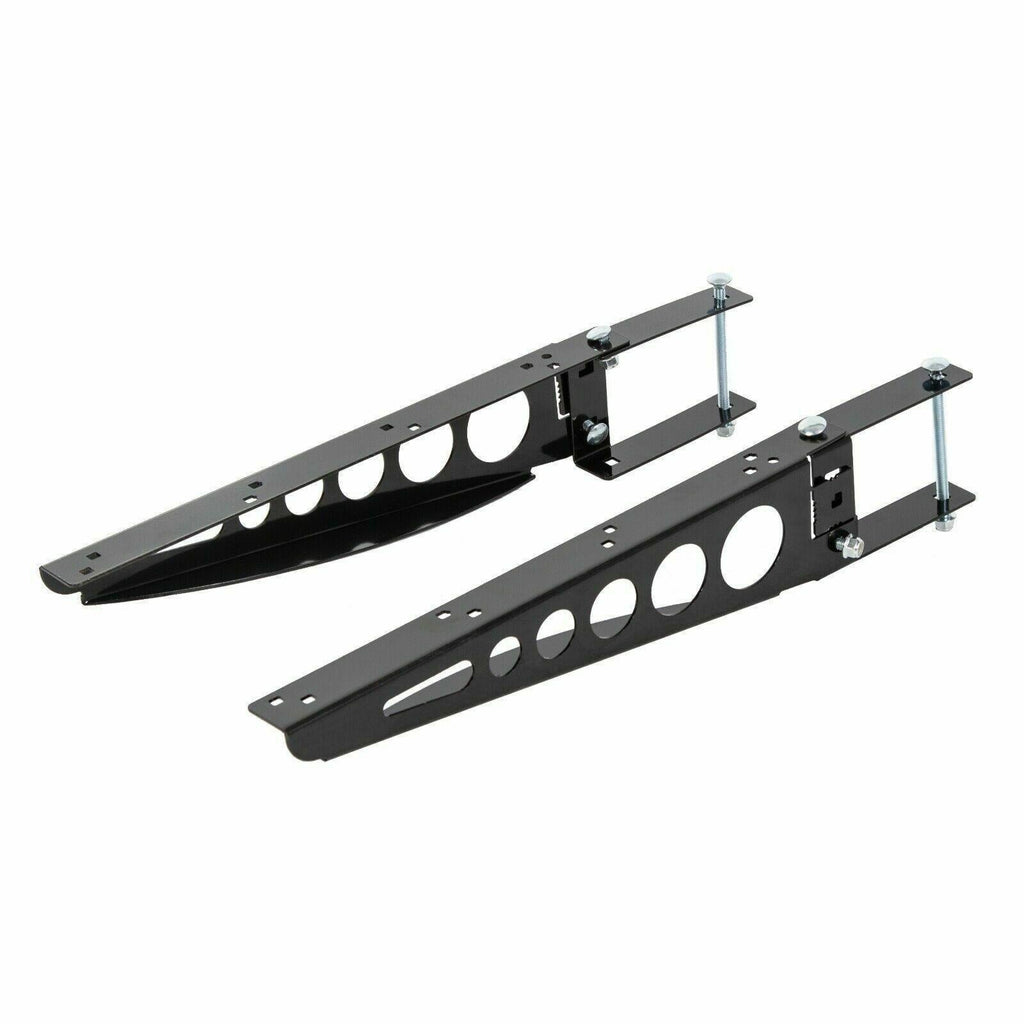 RV 4'' Square Rear Bumper Mounted Cargo Box Generator Tray Support Arms Bracket