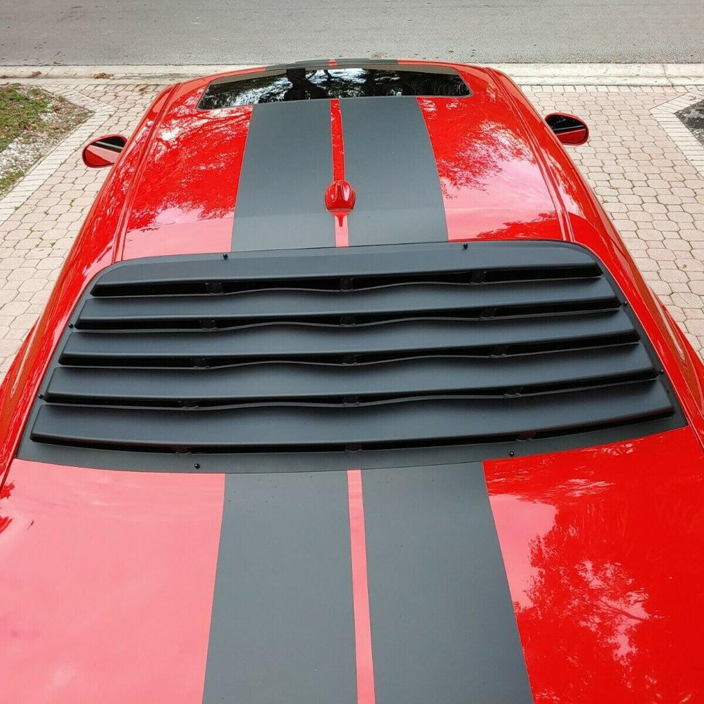 For 2008-2023 Dodge Challenger Rear Window Louvers Scoops Windshield Sun Shade