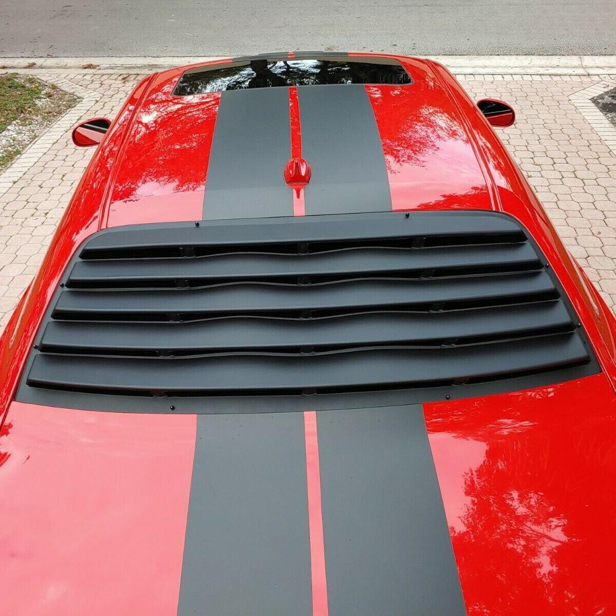 For 2008-2023 Dodge Challenger Rear Window Louvers Scoops Windshield Sun Shade