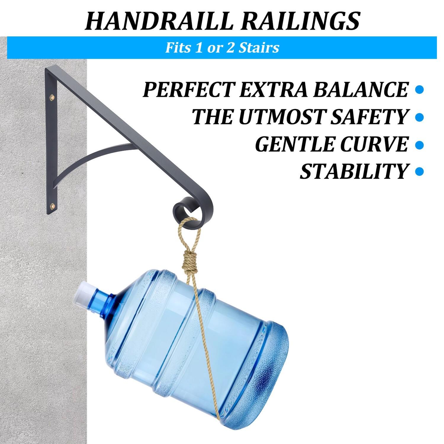 Steel Grab Rail Handrail Railing for 1-2 Steps Wall Mount Hand Rail Bar