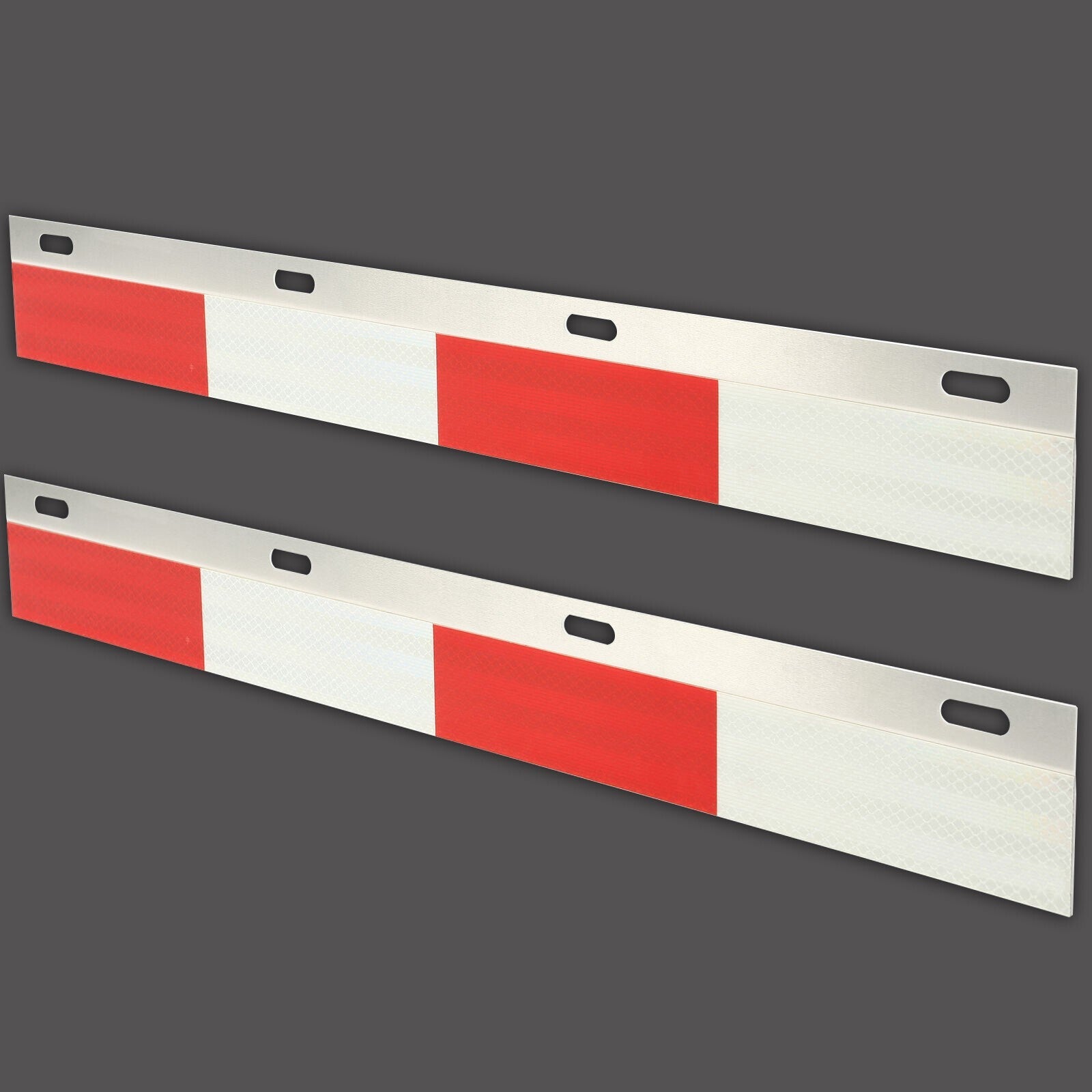 24"x3" Mud Flap Hanger Reflector Plates W/Reflective Tape For Truck Trailer