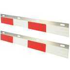 24"x3" Mud Flap Hanger Reflector Plates W/Reflective Tape For Truck Trailer