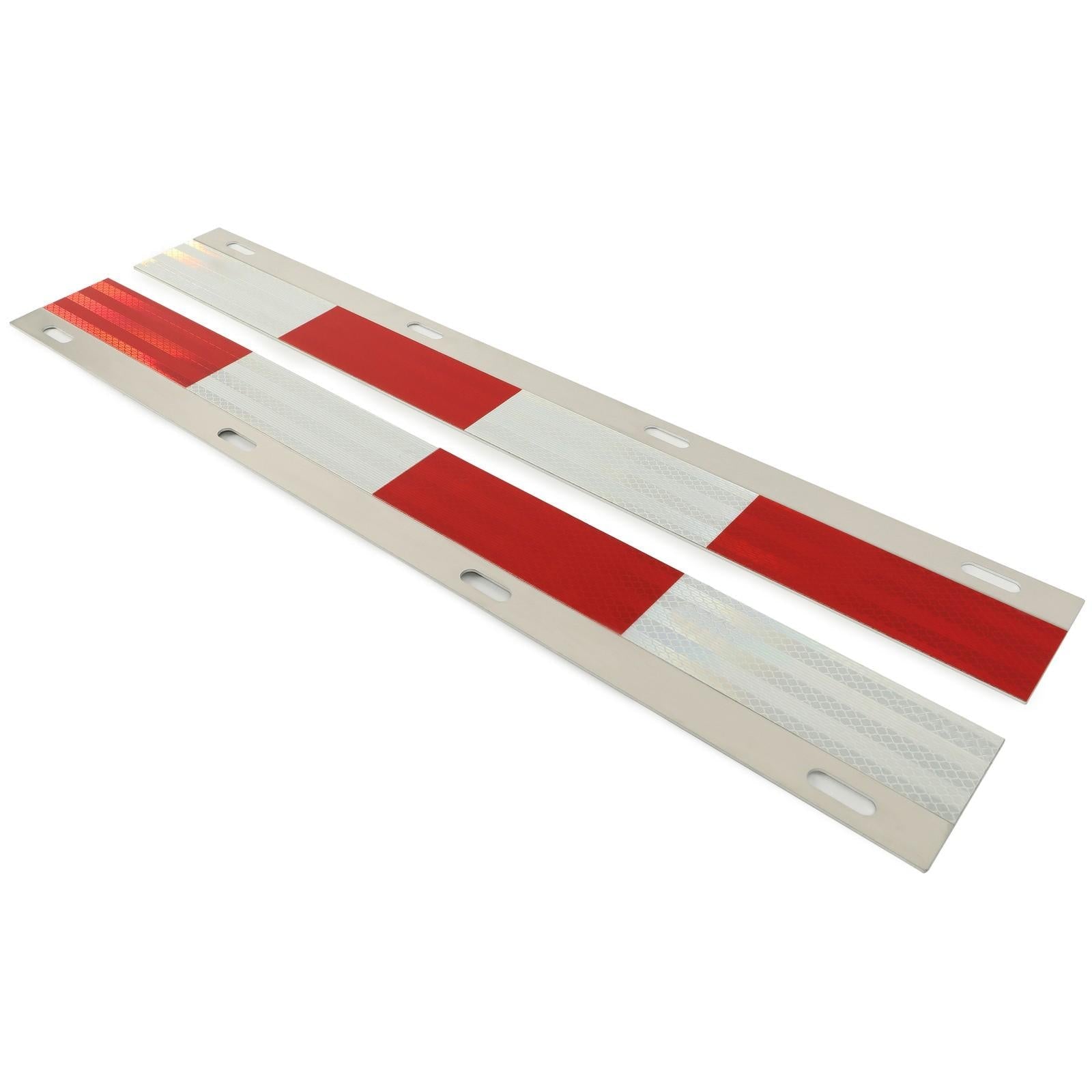 24"x3" Mud Flap Hanger Reflector Plates W/Reflective Tape For Truck Trailer