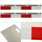 24"x3" Mud Flap Hanger Reflector Plates W/Reflective Tape For Truck Trailer