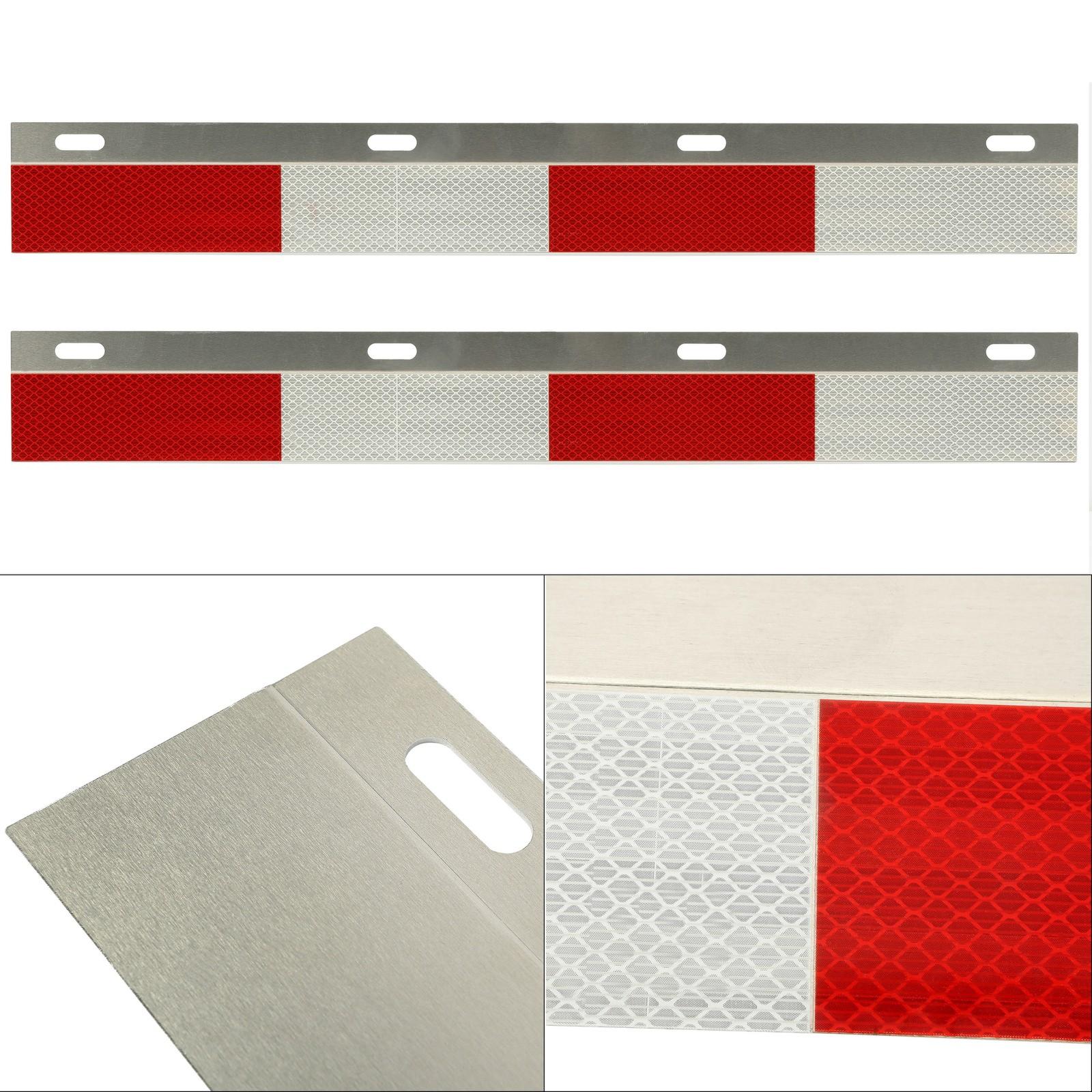 24"x3" Mud Flap Hanger Reflector Plates W/Reflective Tape For Truck Trailer