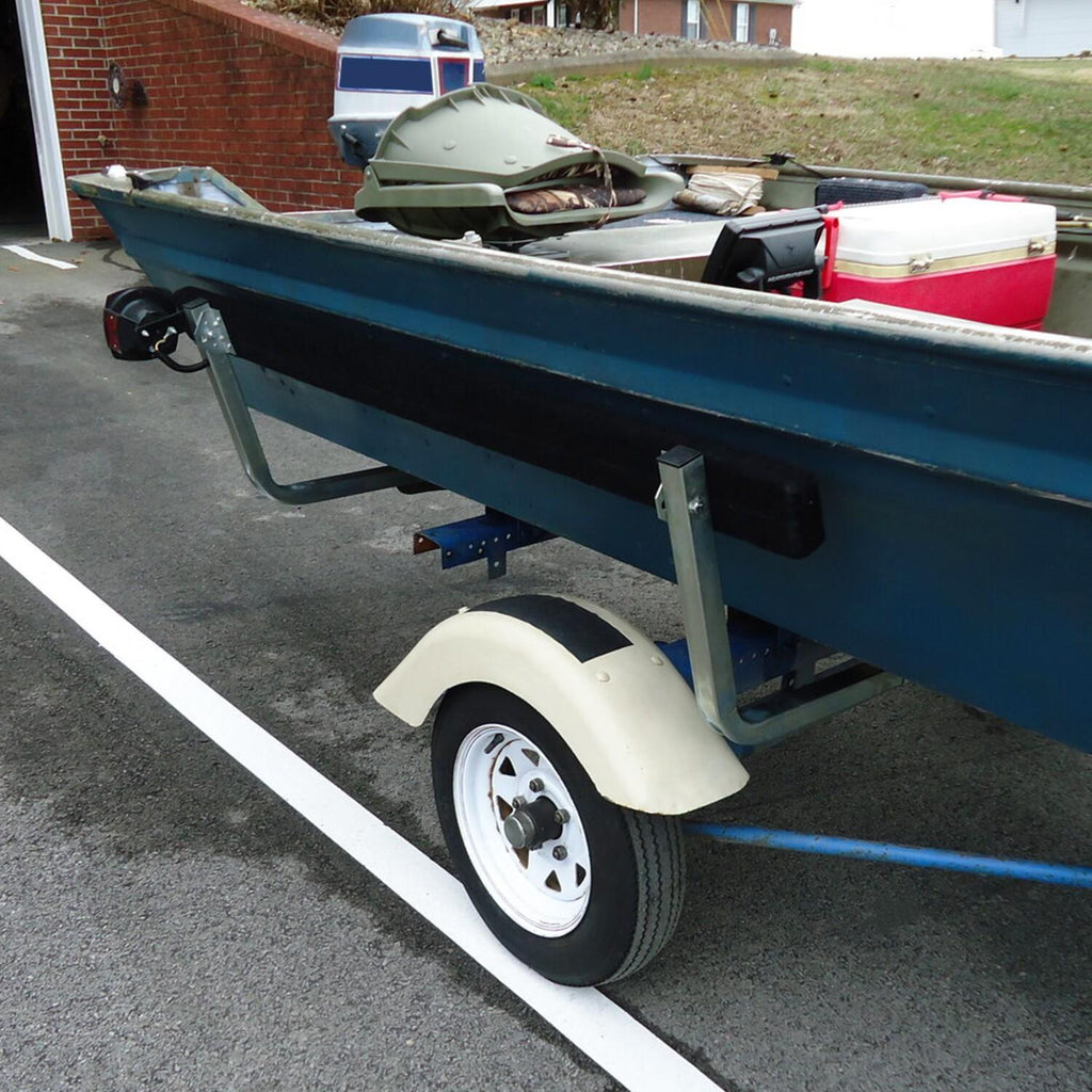 Boat Trailer Bunk Board Guide-On 5' Feet Rail Makes Loading Boat w/Brackets Kit