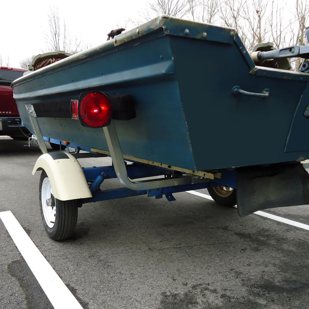 Boat Trailer Bunk Board Guide-On 5' Feet Rail Makes Loading Boat w/Brackets Kit