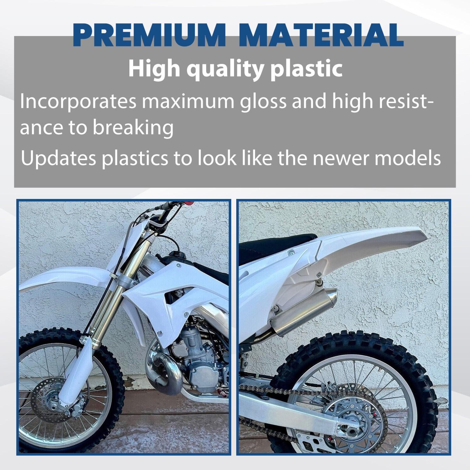 White Restyle Plastic Kit Fairing Bodywork Set For Honda CR125R CR250R 2002-2007