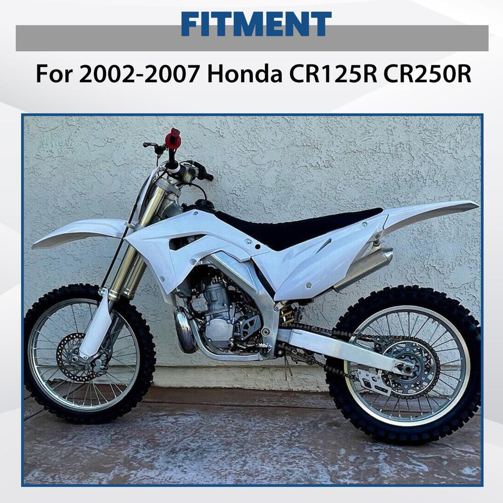 White Restyle Plastic Kit Fairing Bodywork Set For Honda CR125R CR250R 2002-2007