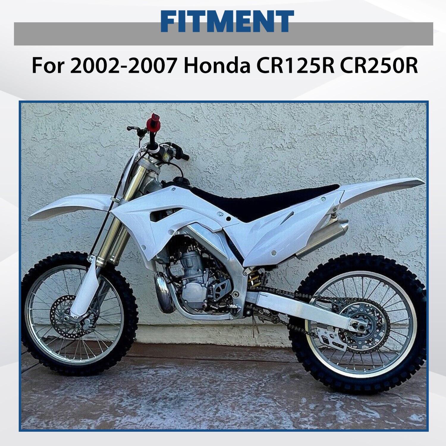 White Restyle Plastic Kit Fairing Bodywork Set For Honda CR125R CR250R 2002-2007