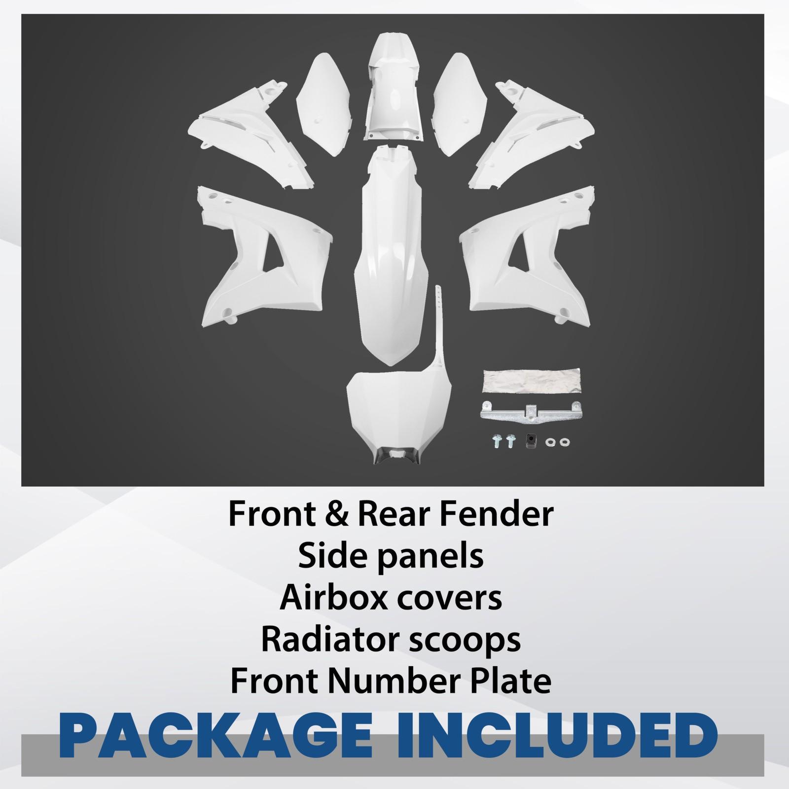White Restyle Plastic Kit Fairing Bodywork Set For Honda CR125R CR250R 2002-2007