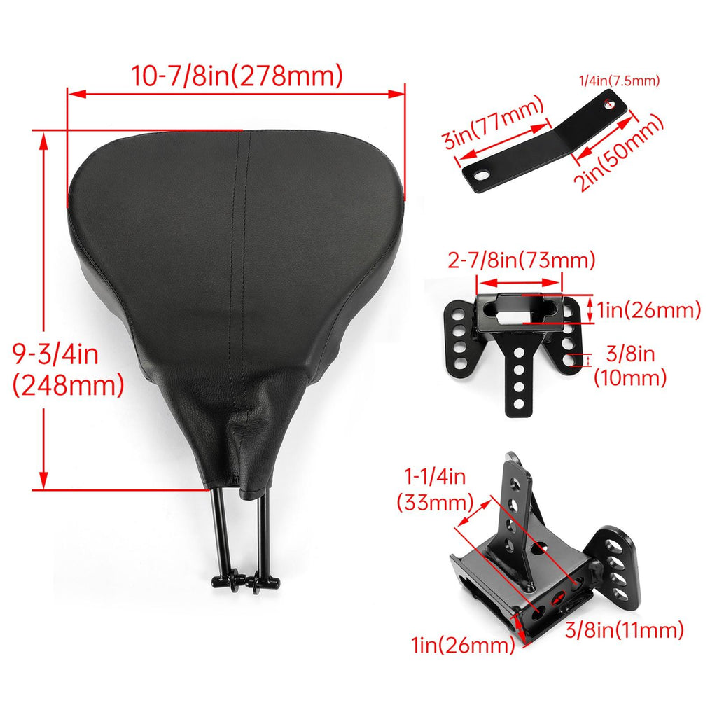 Adjustable Rider Driver Backrest Fit For Harley Touring Electra Glide 1988-2023