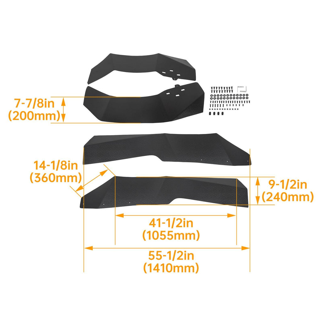 For 2014-22 Polaris RZR XP 1000 & XP 1000 4 Extended Fender Flares Mud Flaps