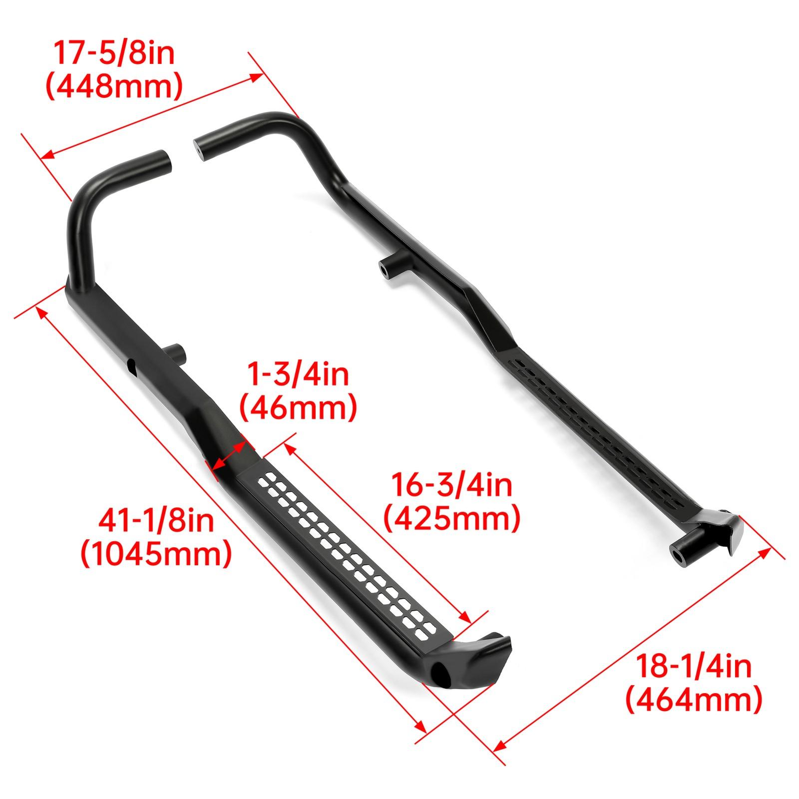 For Polaris Ranger XP 1000 2018-23 Rock Guards Sliders Side Steps Side Nerf Bars