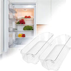 2 Pack Clear Refrigerator Door Bin Shelf For 240356402 Frigidaire AP2549958