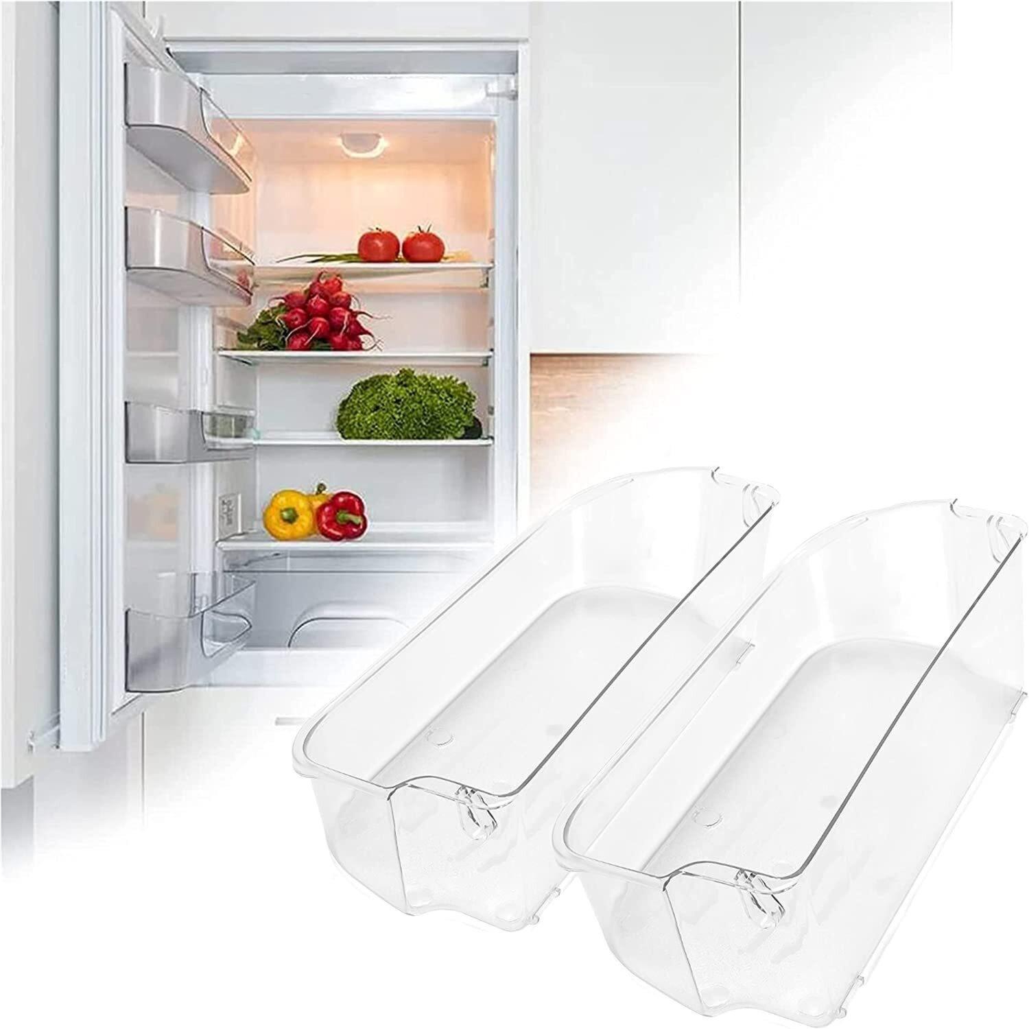 2 Pack Clear Refrigerator Door Bin Shelf For 240356402 Frigidaire AP2549958