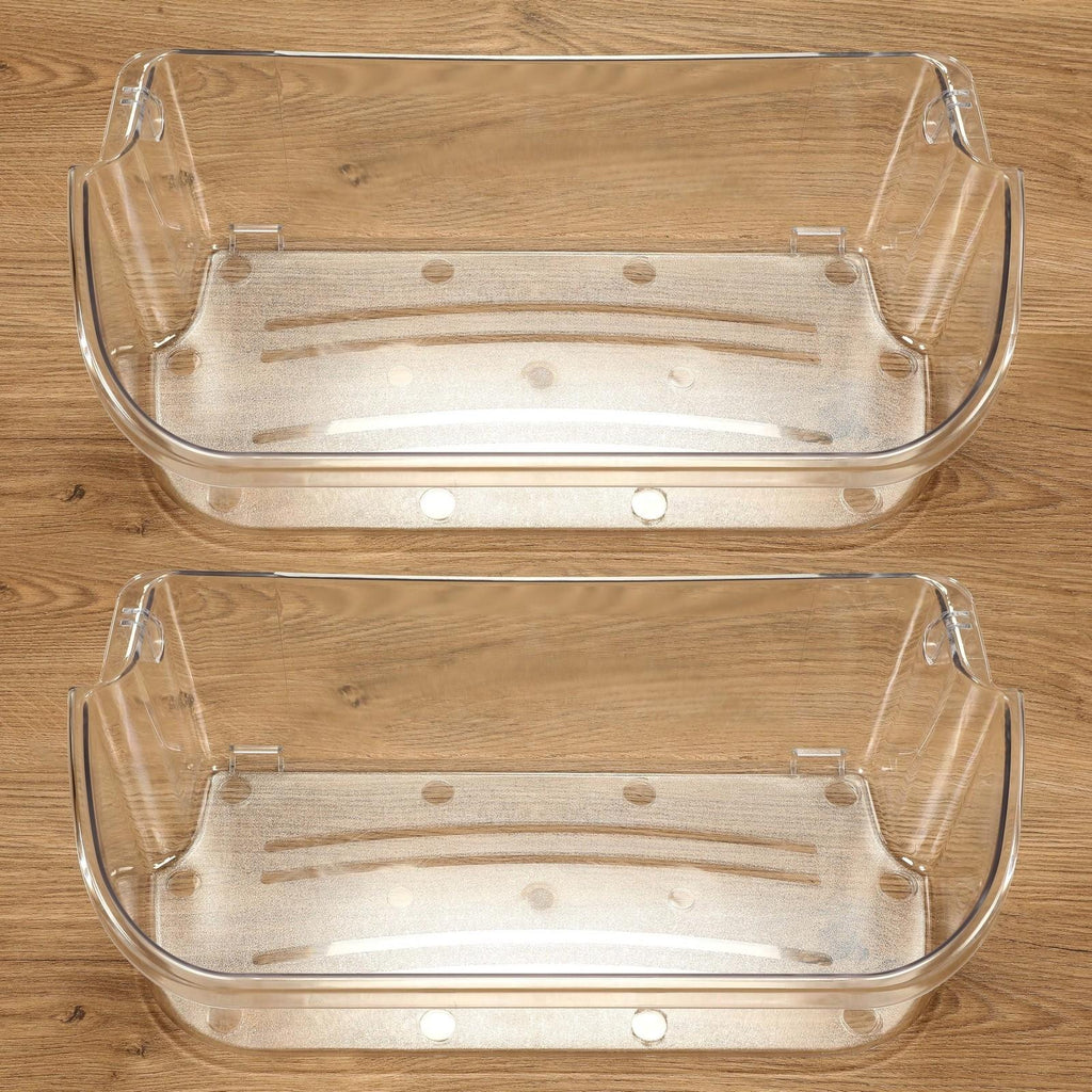 2 Pack Clear Refrigerator Door Bin Shelf For 240356402 Frigidaire AP2549958