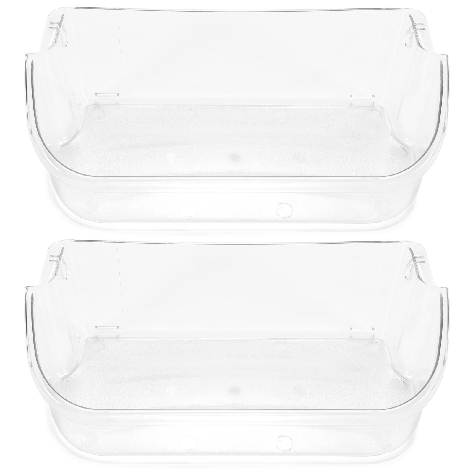 2 Pack Clear Refrigerator Door Bin Shelf For 240356402 Frigidaire AP2549958