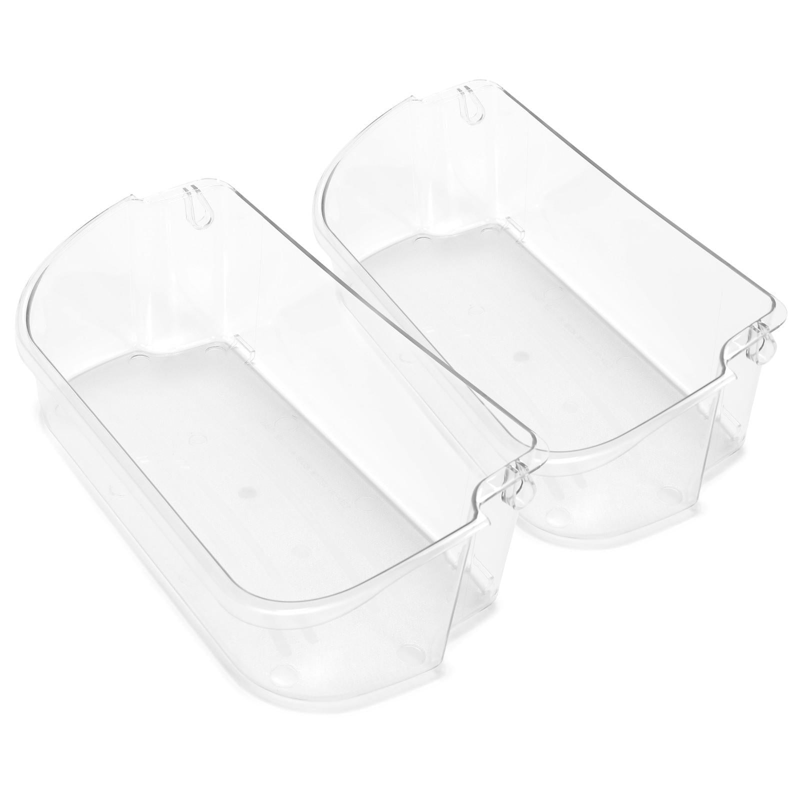 2 Pack Clear Refrigerator Door Bin Shelf For 240356402 Frigidaire AP2549958