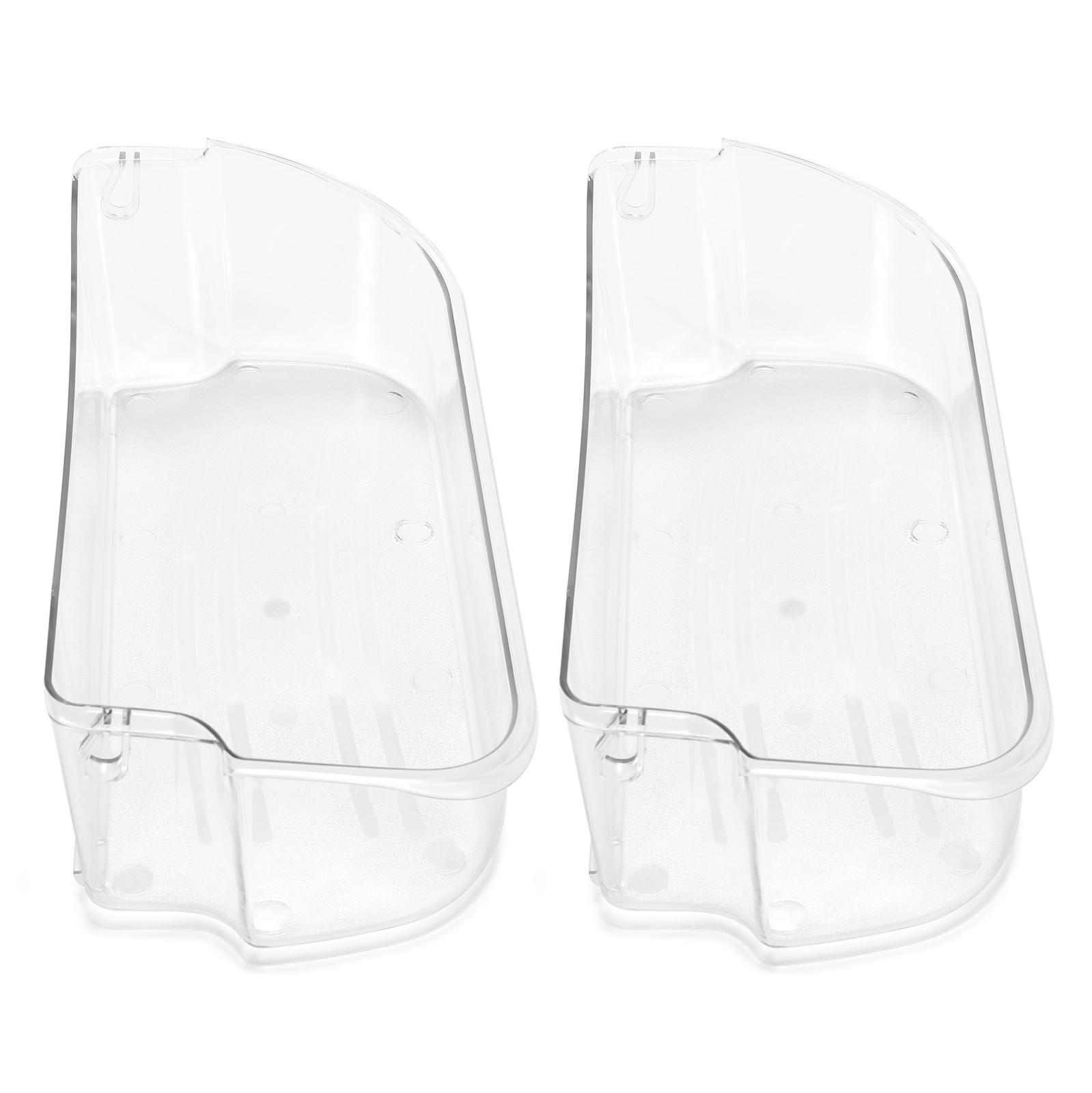 2 Pack Clear Refrigerator Door Bin Shelf For 240356402 Frigidaire AP2549958