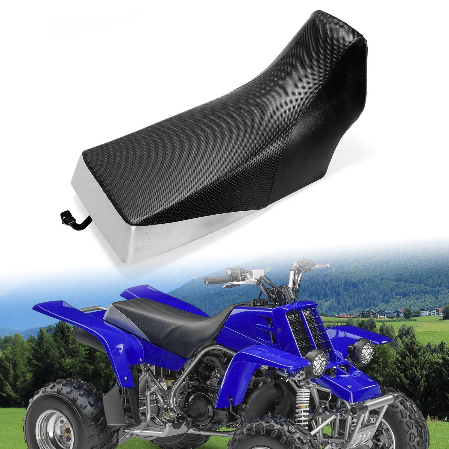 Complete Seat For Yamaha Banshee YFZ350 YFZ 350 1987-2006 02 2003 Black Silver