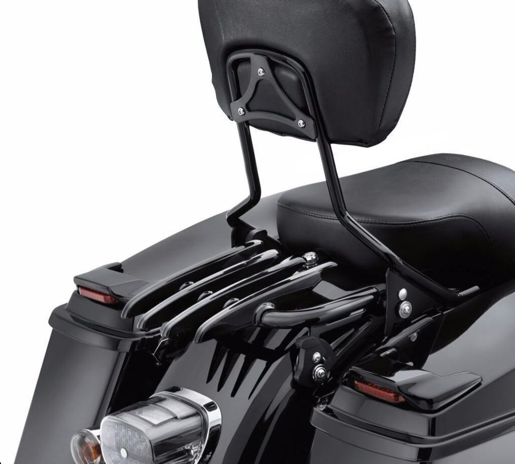 Backrest Sissy Bar Stealth Luggage Rack For 09-25 Harley Davidson Street Glide