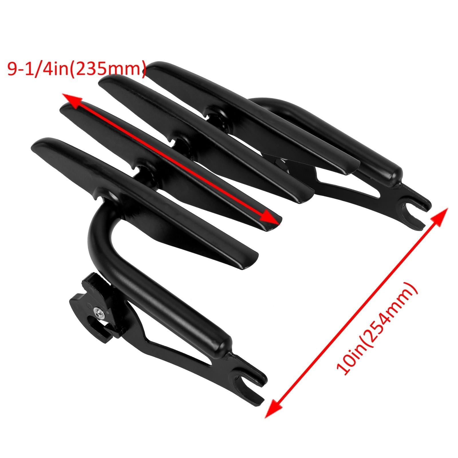 Backrest Sissy Bar Stealth Luggage Rack For 09-25 Harley Davidson Street Glide