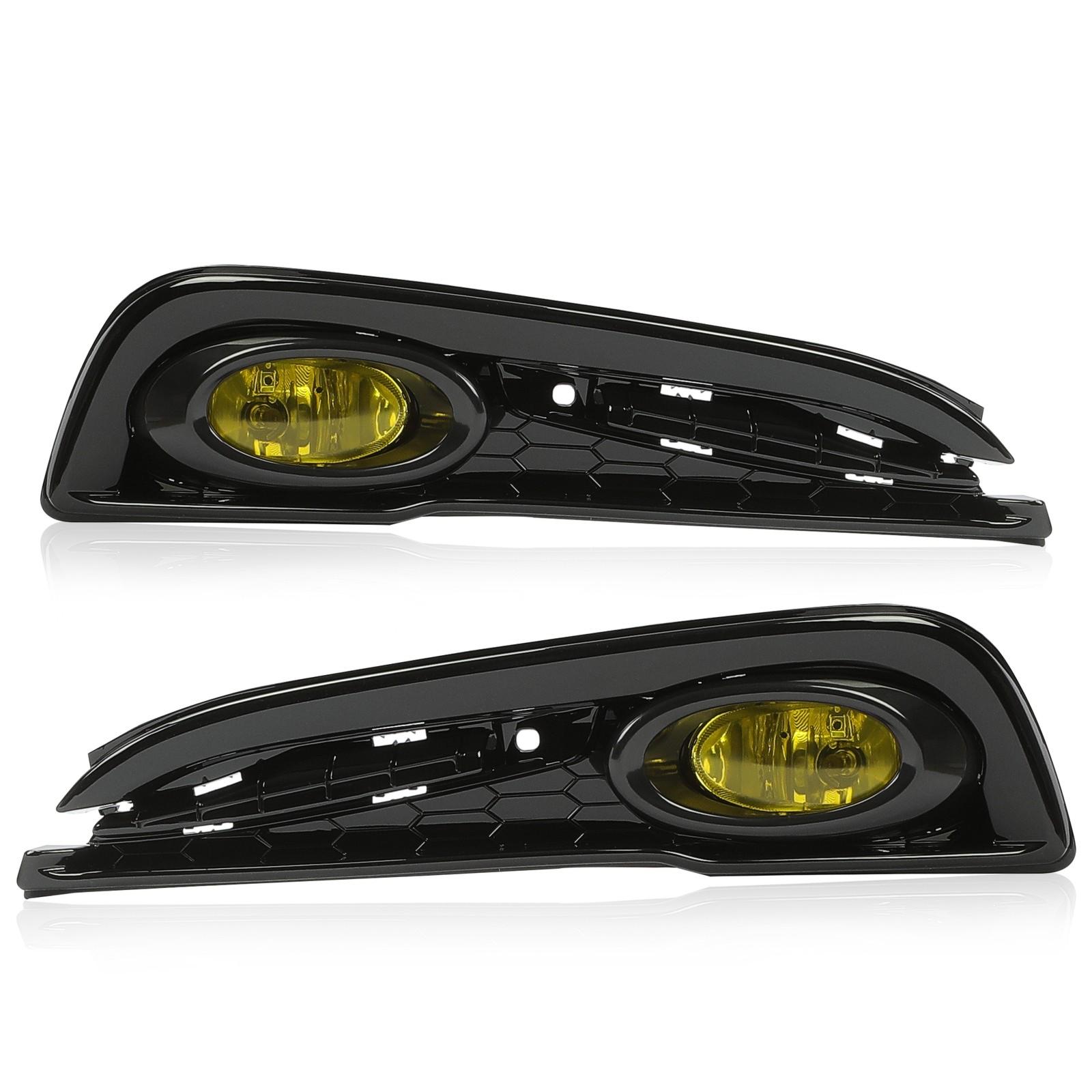 For 2013-2015 Honda Civic Sedan 4-Door Front Yellow Fog Lights Lamps w/ Switch