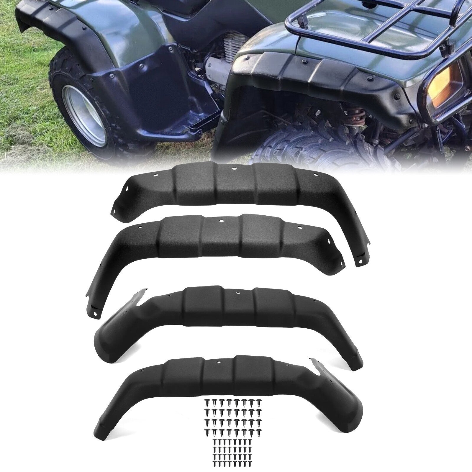 Full Set of 4 Fender Splash Guard For Honda Rancher TRX350TM/TE/FM/FE 2000-2003