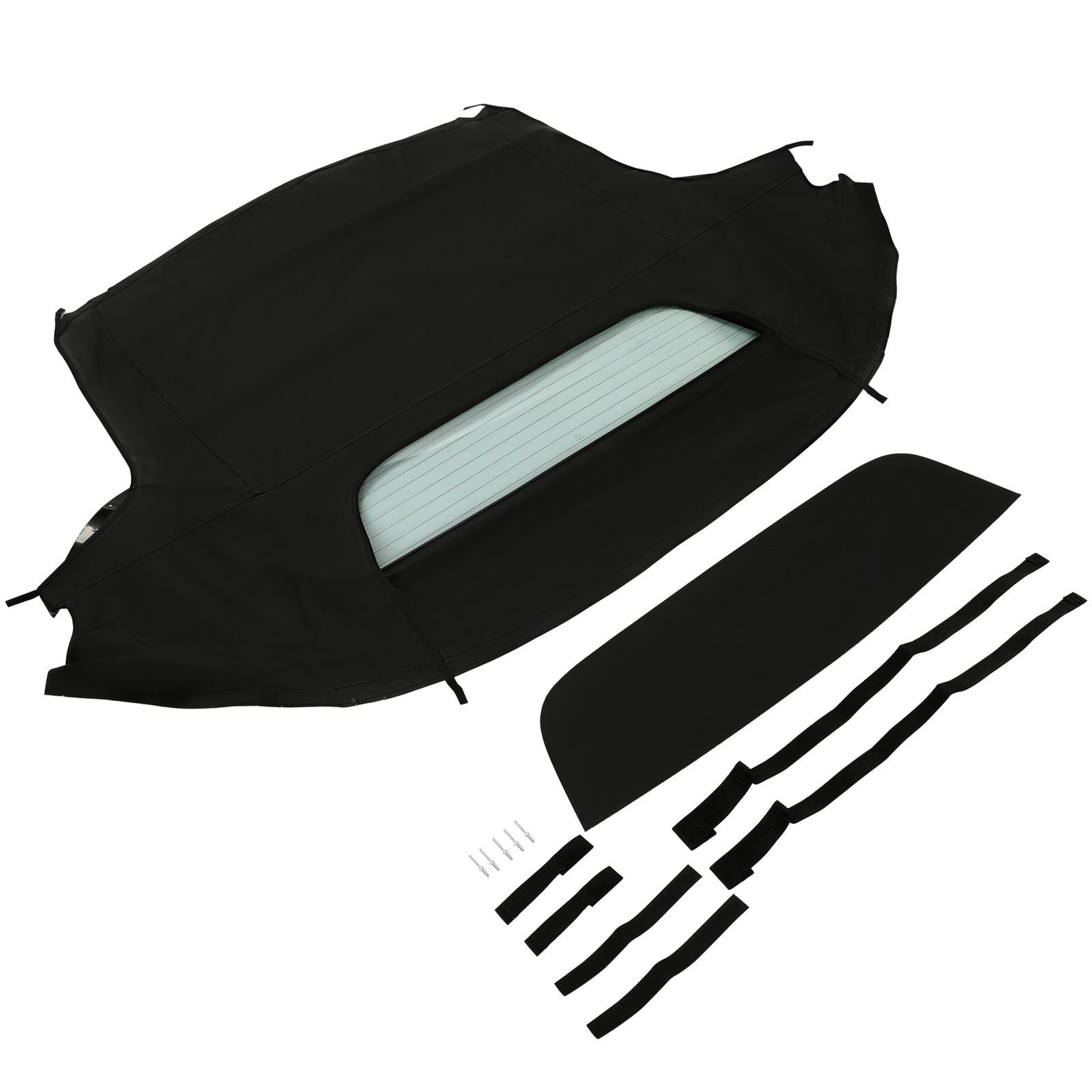Fits 1999-2009 Honda S2000 Convertible Soft Top & Heated Glass Window Black
