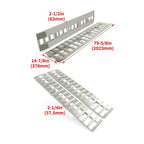 80"×15" Aluminum Ramps 2 Pcs 6000Lbs Car Trailer Truck Hook End Knife 1 Pair