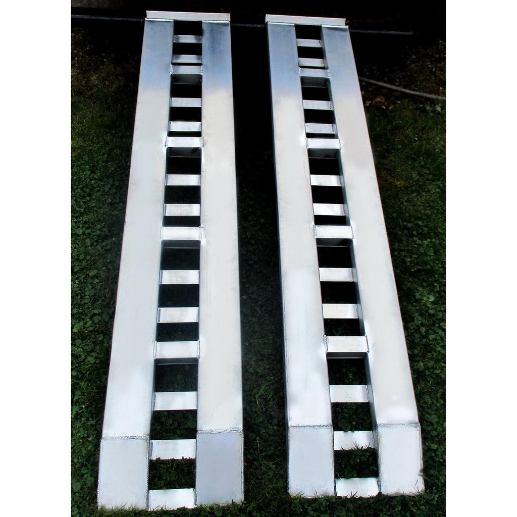 80"×15" Aluminum Ramps 2 Pcs 6000Lbs Car Trailer Truck Hook End Knife 1 Pair