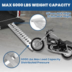 80"×15" Aluminum Ramps 2 Pcs 6000Lbs Car Trailer Truck Hook End Knife 1 Pair