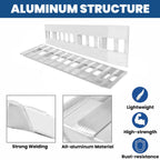 80"×15" Aluminum Ramps 2 Pcs 6000Lbs Car Trailer Truck Hook End Knife 1 Pair