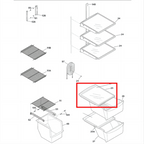 For 240350702 AP2115959 Refrigerator Upper Crisper Pan Cover Crosley Frigidaire
