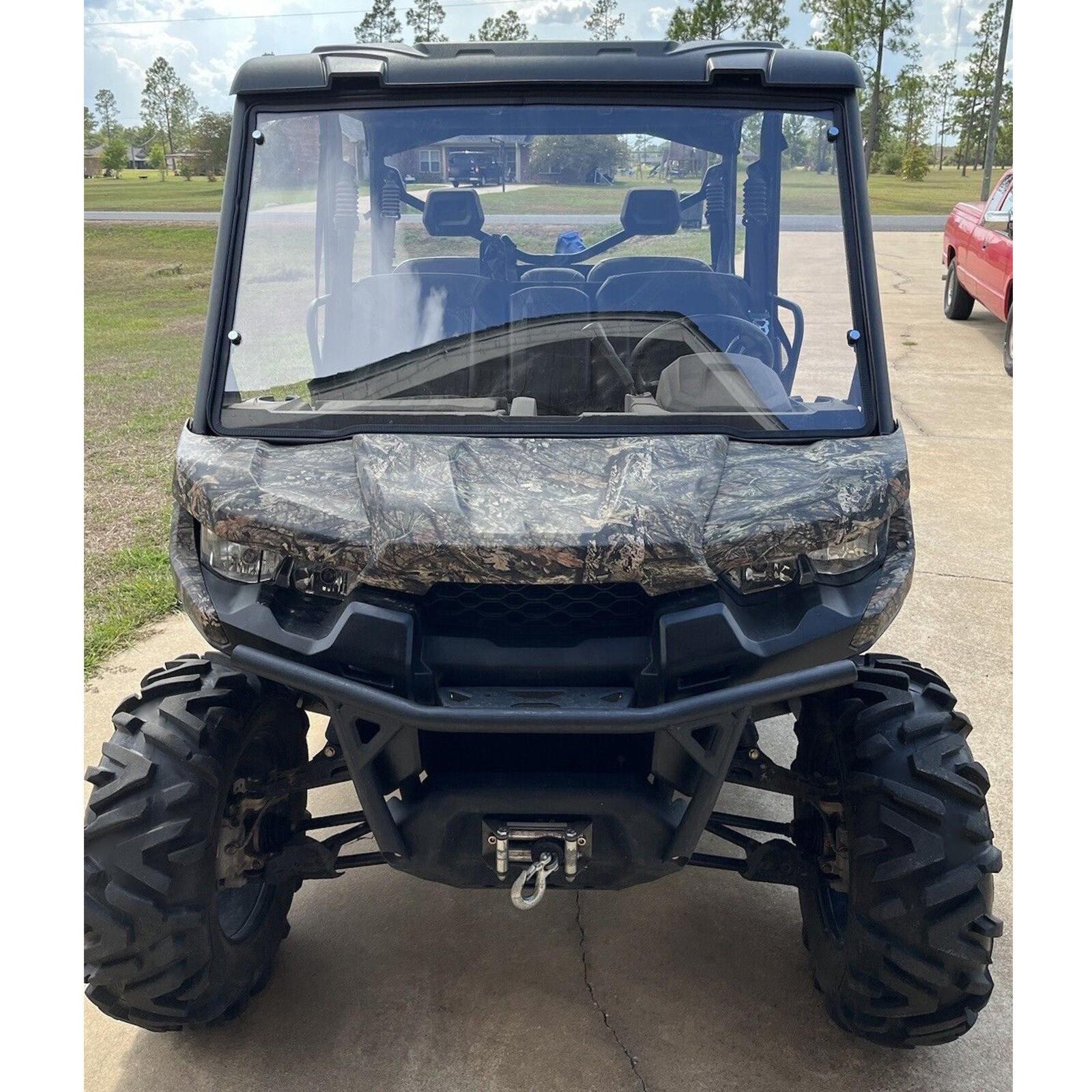 Clear Front Full Windshield For 2016-2023 Can-Am Defender HD5 HD7 HD8 HD9 HD10