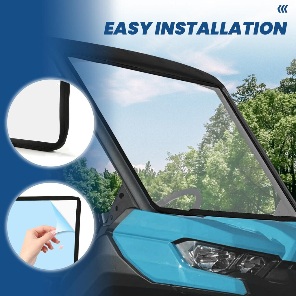 Clear Front Full Windshield For 2016-2023 Can-Am Defender HD5 HD7 HD8 HD9 HD10