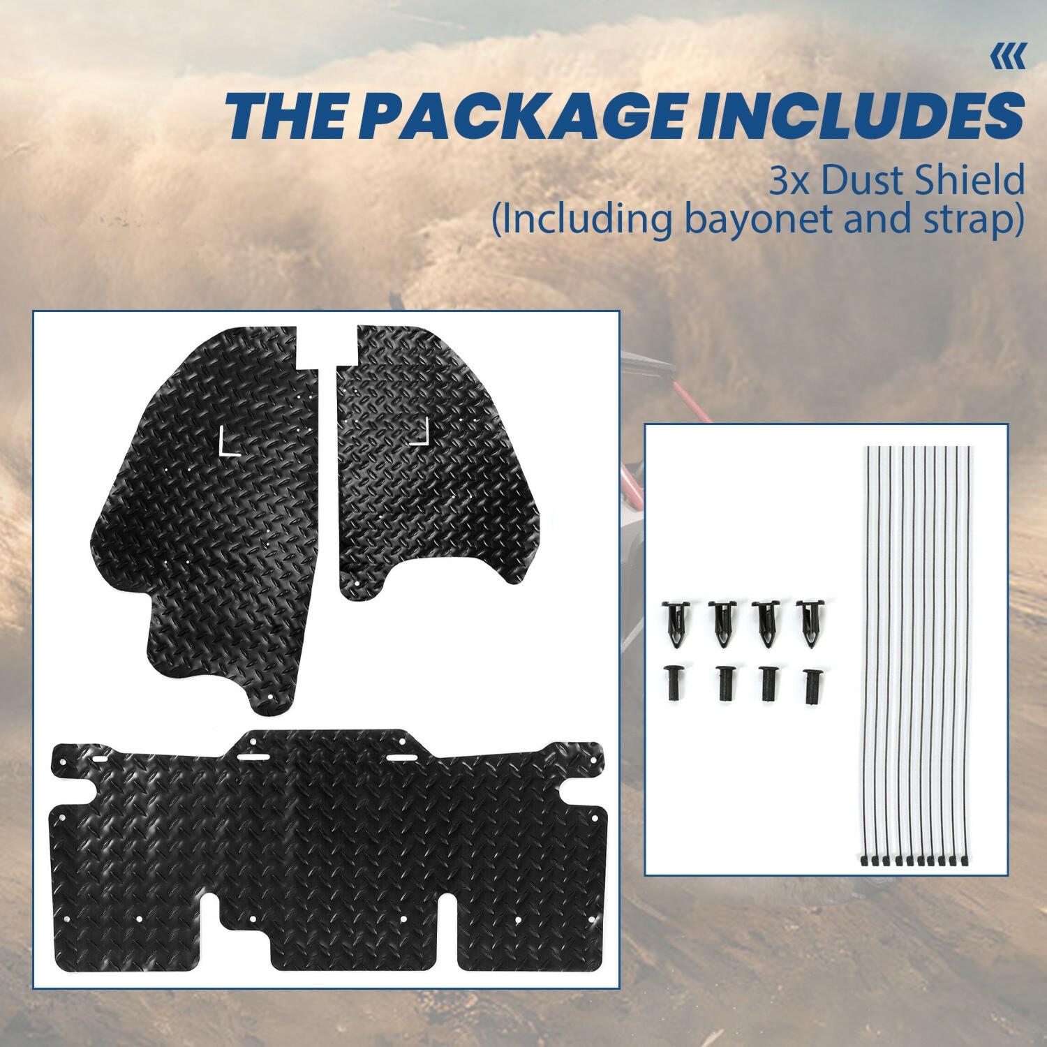 Front & Rear Mud Guard Dust Shield Set For 2019-2022 Honda Talon 1000 R/X/X-4