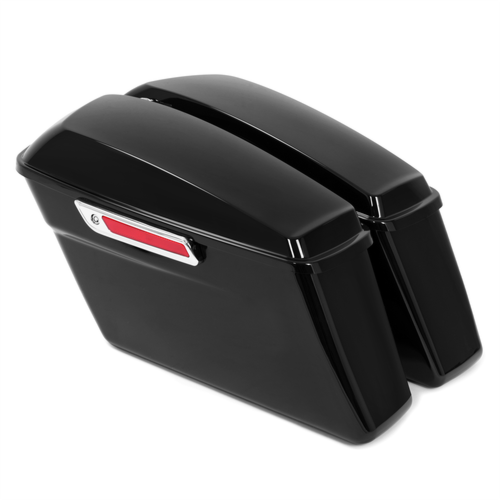 Vivid Black Hard Saddlebag Bags For Harley Davidson Road Street Glide 1994-2013