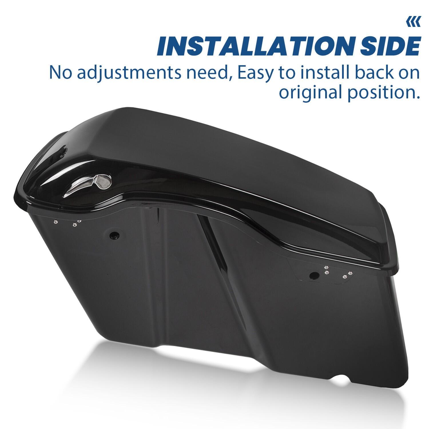 Vivid Black Hard Saddlebag Bags For Harley Davidson Road Street Glide 1994-2013