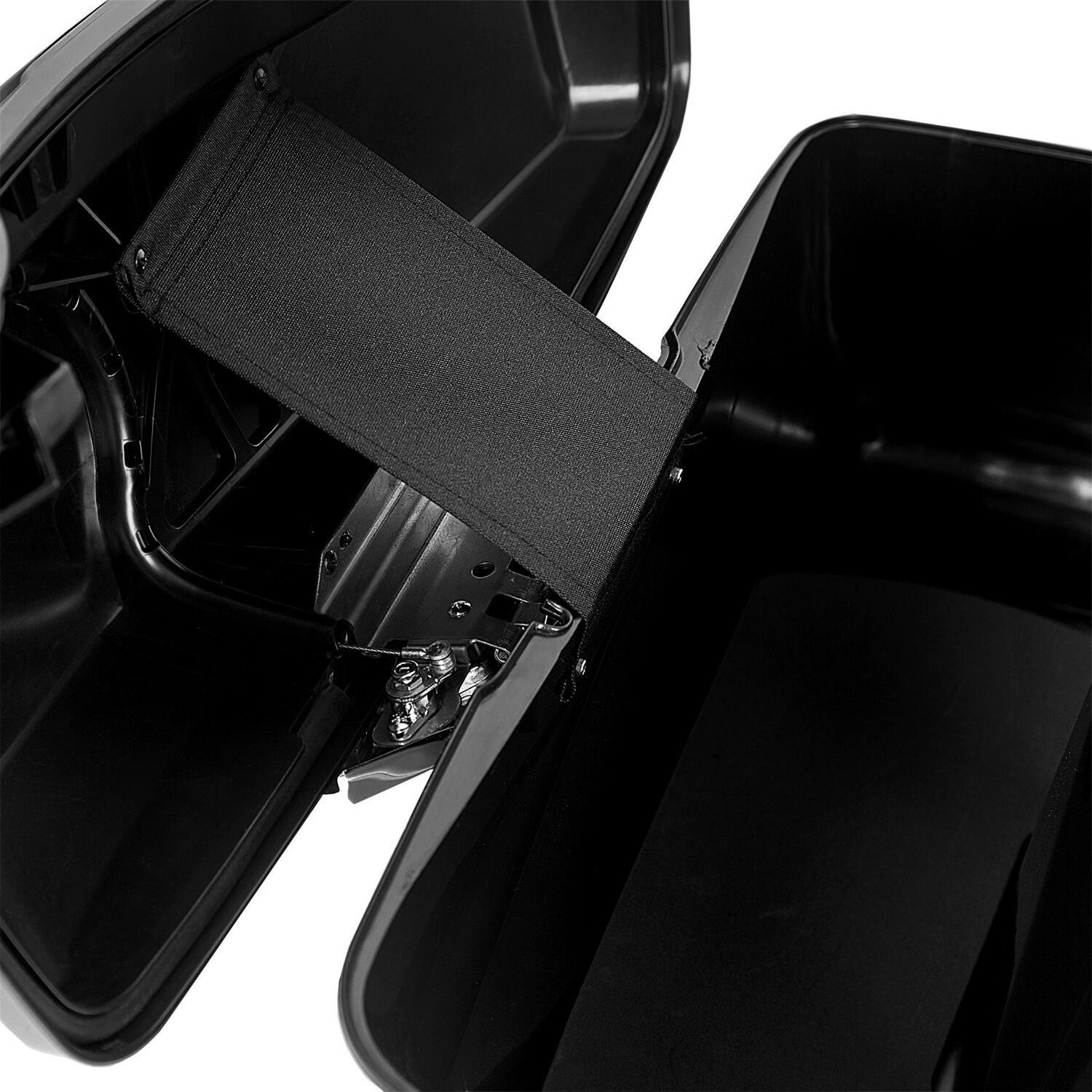 Vivid Black Hard Saddlebag Bags For Harley Davidson Road Street Glide 1994-2013