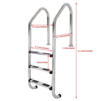 3 Non-Slip Step Ladder 304 Stainless Steel Ladder for Swimming Pool In-Ground