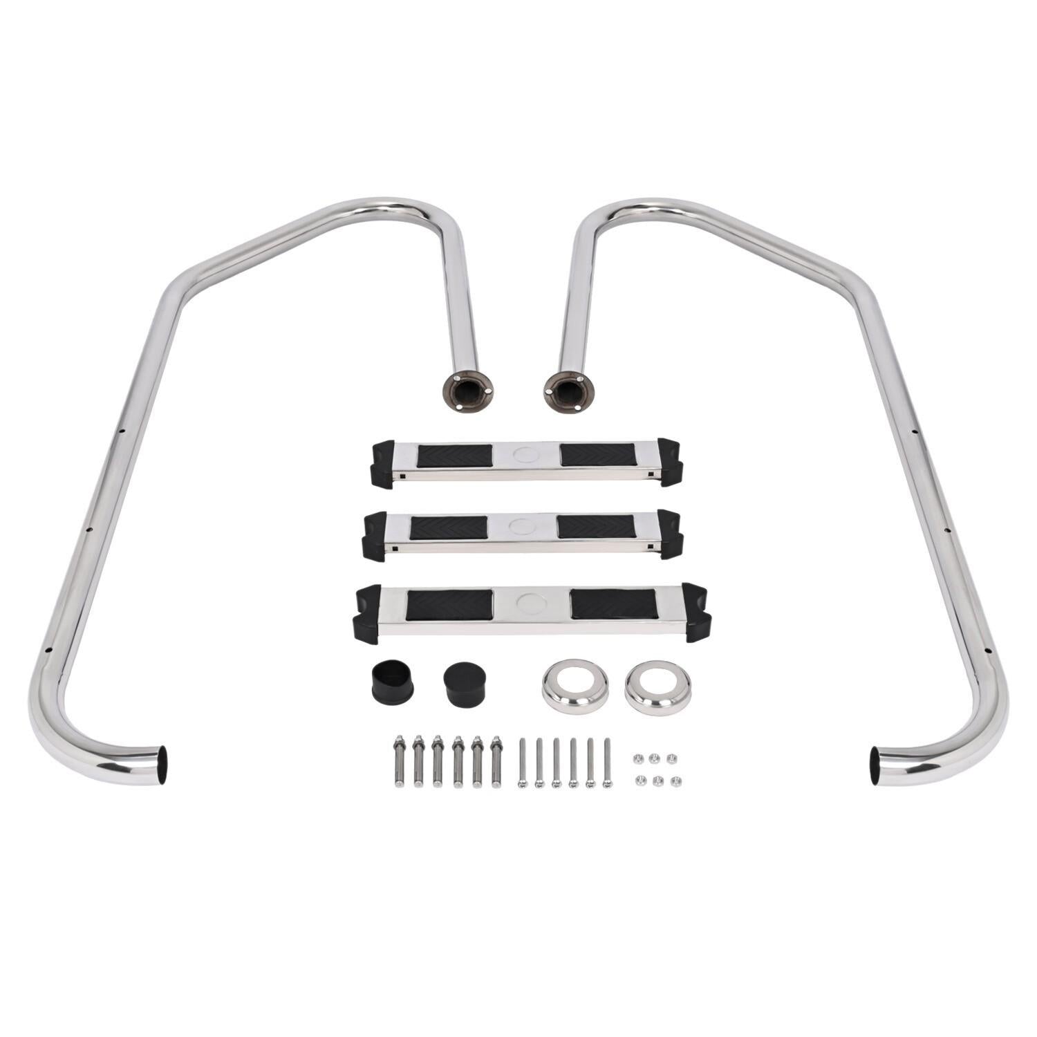 3 Non-Slip Step Ladder 304 Stainless Steel Ladder for Swimming Pool In-Ground